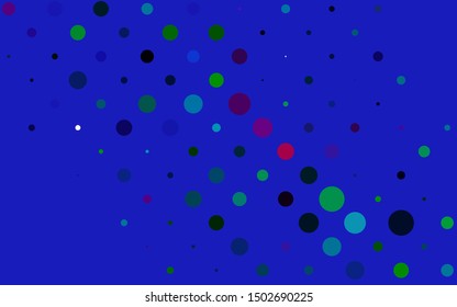 Light Multicolor, Rainbow vector pattern with spheres. Illustration with set of shining colorful abstract circles. Pattern for ads, leaflets.