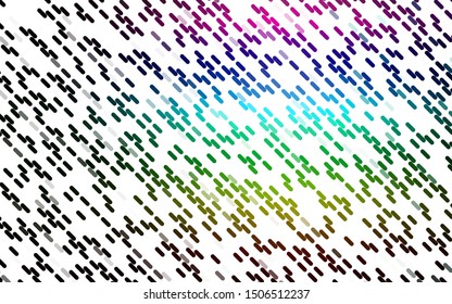 Light Multicolor, Rainbow vector pattern with narrow lines. Shining colored illustration with narrow lines. Backdrop for TV commercials.