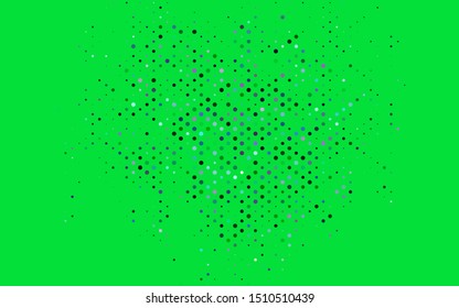 Light Multicolor, Rainbow vector pattern with spheres. Blurred decorative design in abstract style with bubbles. Pattern for ads, leaflets.
