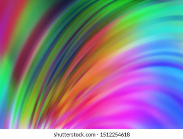 Light Multicolor, Rainbow vector pattern with liquid shapes. An elegant bright illustration with gradient. Marble design for your web site.