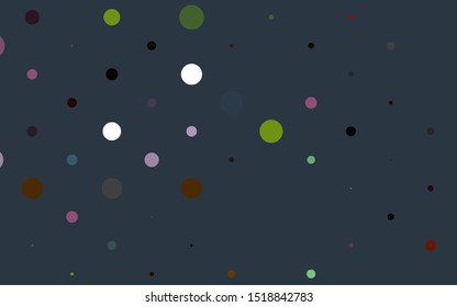 Light Multicolor, Rainbow vector pattern with spheres. Illustration with set of shining colorful abstract circles. Design for posters, banners.
