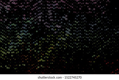 Light Multicolor, Rainbow vector pattern with spheres. Blurred bubbles on abstract background with colorful gradient. Template for your brand book.