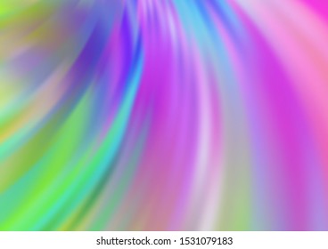 Light Multicolor, Rainbow vector pattern with bent ribbons. Colorful abstract illustration with gradient lines. The best blurred design for your business.