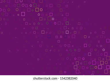 Light Multicolor, Rainbow vector pattern with spheres, squares. Illustration with set of shining colorful abstract circles, cubes. Pattern for beautiful websites.