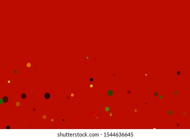 Light Multicolor, Rainbow vector pattern with spheres. Blurred decorative design in abstract style with bubbles. Completely new template for your brand book.