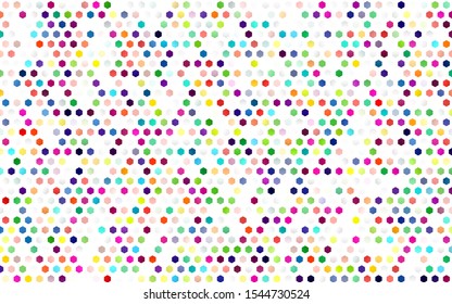 Light Multicolor, Rainbow vector pattern with colorful hexagons. White background with colorful hexagons. Beautiful design for your business advert.