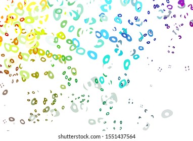 Light Multicolor, Rainbow vector pattern with spheres. Blurred bubbles on abstract background with colorful gradient. Design for posters, banners.