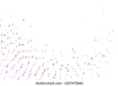 Light Multicolor, Rainbow vector pattern with music elements. Shining illustration of colorful gradient music notes. Pattern for websites of musitians.
