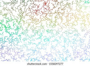 Light Multicolor, Rainbow vector pattern with spheres. Blurred decorative design in abstract style with bubbles. Completely new template for your brand book.