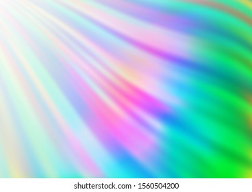 Light Multicolor, Rainbow vector pattern with lines, ovals. Shining crooked illustration in marble style. Marble design for your web site.