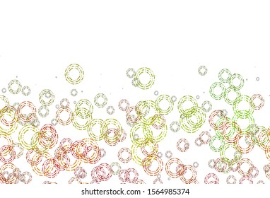 Light Multicolor, Rainbow vector pattern with spheres. Blurred bubbles on abstract background with colorful gradient. Pattern for ads, leaflets.