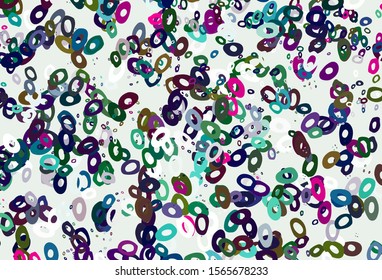 Light Multicolor, Rainbow vector pattern with spheres. Beautiful colored illustration with blurred circles in nature style. Completely new template for your brand book.