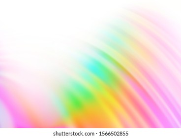 Light Multicolor, Rainbow vector pattern with lamp shapes. A sample with blurred bubble shapes. Textured wave pattern for backgrounds.