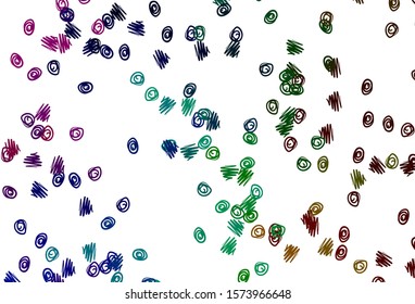 Light Multicolor, Rainbow vector pattern with spheres. Blurred decorative design in abstract style with bubbles. Pattern for beautiful websites.