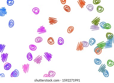 Light Multicolor, Rainbow vector pattern with spheres. Modern abstract illustration with colorful water drops. Pattern for ads, leaflets.