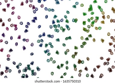Light Multicolor, Rainbow vector pattern with spheres. Illustration with set of shining colorful abstract circles. Template for your brand book.