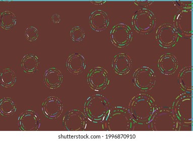 Light multicolor, rainbow vector pattern with spheres. Illustration with set of shining colorful abstract circles. Pattern for beautiful websites.