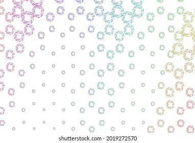 Light multicolor, rainbow vector pattern with spheres. Modern abstract illustration with colorful water drops. Pattern of water, rain drops.