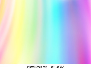 Light Multicolor, Rainbow vector pattern with bent ribbons. A sample with blurred bubble shapes. The elegant pattern for brand book.