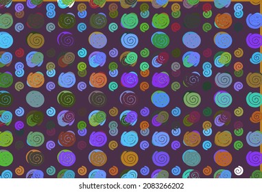 Light Multicolor, Rainbow vector pattern with lava shapes. A vague circumflex abstract illustration with gradient. The template for cell phone backgrounds.