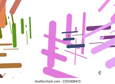 Light Multicolor, Rainbow vector pattern with narrow lines. Glitter abstract illustration with colored sticks. Pattern for ads, posters, banners.