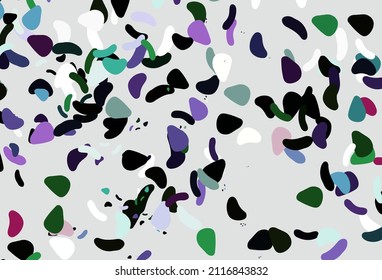 Light multicolor, rainbow vector pattern with chaotic shapes. Simple colorful illustration with abstract gradient shapes. Modern design for your business card.