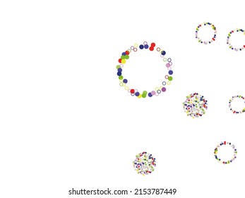 Light Multicolor, Rainbow vector pattern with spheres. Splash effect banner. Design for business adverts.
