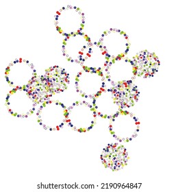 Light Multicolor, Rainbow vector pattern with spheres. Template for your brand book. Blurred bubbles on abstract background with colorful gradient. 