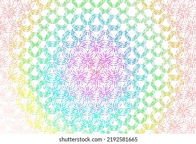 Light multicolor, rainbow vector pattern with spheres. Illustration with set of shining colorful abstract circles. Design for posters, banners.