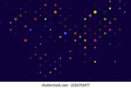 Light Multicolor, Rainbow vector pattern with spheres. Modern abstract illustration with colorful water drops. Pattern for ads, booklets.