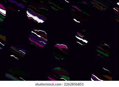 Light multicolor, rainbow vector pattern with spheres. Blurred bubbles on abstract background with colorful gradient. Pattern for beautiful websites.