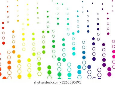 Light Multicolor, Rainbow vector pattern with spheres. Modern abstract illustration with colorful water drops. Design for posters, banners.