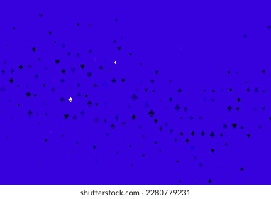 Light Multicolor, Rainbow vector pattern with symbol of cards. Illustration with set of hearts, spades, clubs, diamonds. Pattern for leaflets of poker games, events.