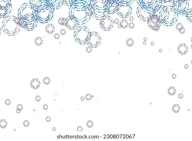 Light Multicolor, Rainbow vector pattern with spheres. Blurred bubbles on abstract background with colorful gradient. Pattern for beautiful websites.