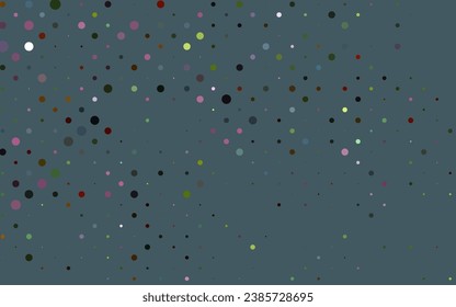 Light Multicolor, Rainbow vector pattern with spheres. Blurred decorative design in abstract style with bubbles. Pattern of water, rain drops.