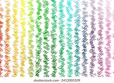 Light Multicolor, Rainbow vector pattern with narrow lines. Modern geometrical abstract illustration with staves. Pattern for websites, landing pages.