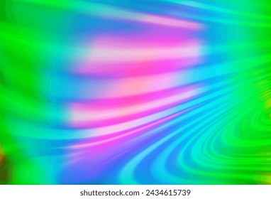 Light Multicolor, Rainbow vector pattern with bent ribbons. A sample with blurred bubble shapes. A completely new marble design for your business.