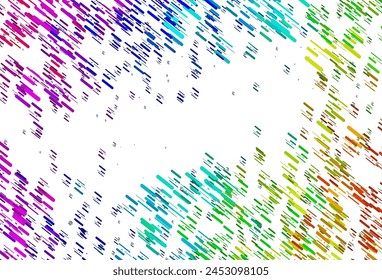 Light Multicolor, Rainbow vector pattern with narrow lines. Blurred decorative design in simple style with lines. Pattern for ads, posters, banners.