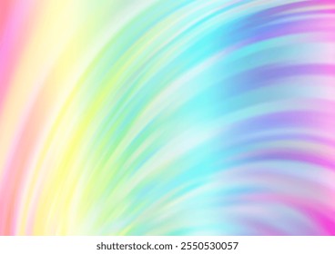 Light Multicolor, Rainbow vector pattern with bubble shapes. Colorful abstract illustration with gradient lines. The elegant pattern for brand book.