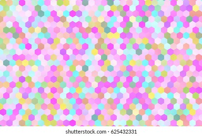 Light Multicolor, Rainbow vector pattern. Hexagonal template. Geometric sample. Repeating hexagon shapes. Brand-New texture for your design. Pattern can be used for background