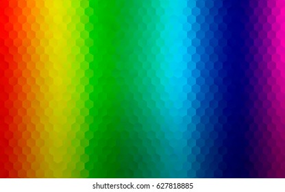 Light Multicolor, Rainbow vector pattern. Hexagonal template. Geometric sample. Repeating hexagon shapes. Brand-New texture for your design. Pattern can be used for background
