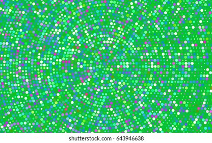 Light Multicolor, Rainbow vector pattern with colored spheres. Geometric sample of repeating circles on   background in halftone style.
