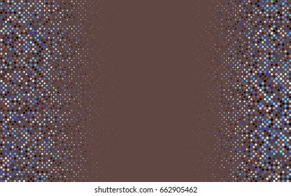 Light Multicolor, Rainbow vector pattern with colored spheres. Geometric sample of repeating circles on white background in halftone style.