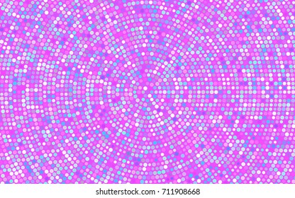 Light Multicolor, Rainbow vector pattern with colored spheres. Geometric sample of repeating circles on white background in halftone style.