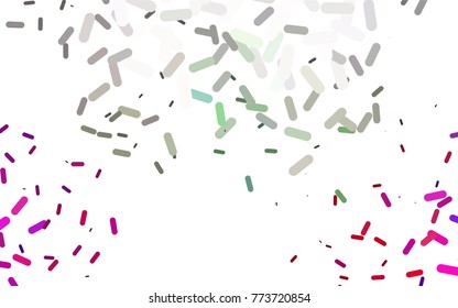 Light Multicolor, Rainbow vector pattern with rounded lines. Modern geometrical abstract illustration with staves. The pattern can be used for websites.