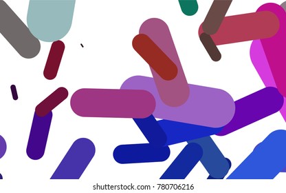 Light Multicolor, Rainbow vector pattern with rounded lines. Shining colored illustration with rounded stripes. The template can be used as a background.