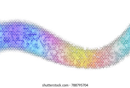 Light Multicolor, Rainbow vector pattern. Hexagonal template. Geometric sample. Repeating hexagon shapes. Brand-New texture for your design. Pattern can be used for background