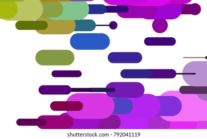 Light Multicolor, Rainbow vector pattern with rounded lines. Decorative shining illustration with lines on abstract template. The template can be used as a background.
