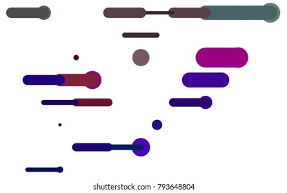 Light Multicolor, Rainbow vector pattern with rounded lines. Capsules on blurred abstract background with gradient. Best design for your ad, poster, banner.