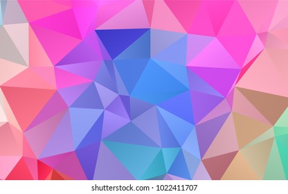 Light Multicolor, Rainbow vector polygon abstract background. A vague abstract illustration with gradient. Brand-new style for your business design.